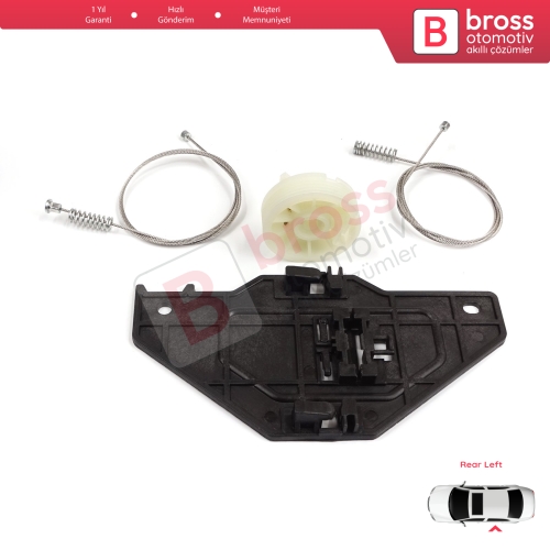 Citroen C4 Picasso Grand Picasso MK1 2006-2013 için Arka Sol Cam Kriko Tamir Seti 9682632180 