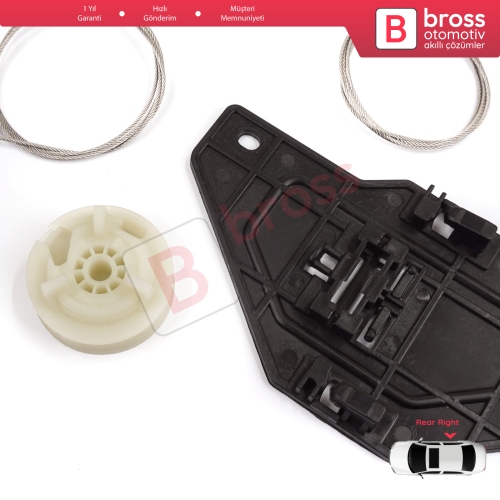 Citroen C4 Picasso MK1 UD Grand UA 2006-2013 MPV 9224E4 İçin Elektrikli Arka Sağ Cam Kriko Tamir Seti