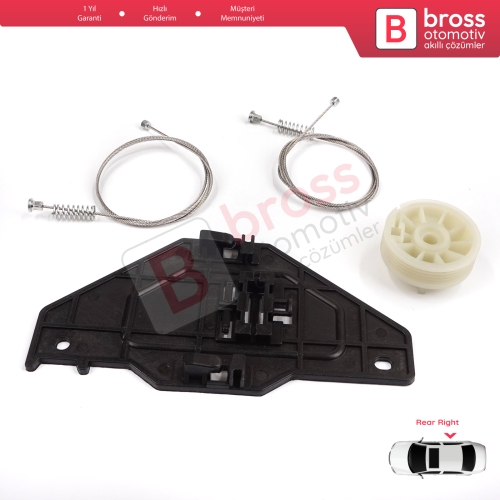 Citroen C4 Picasso Grand Picasso MK1 2006-2013 için Arka Sağ Cam Kriko Tamir Seti 9682632080