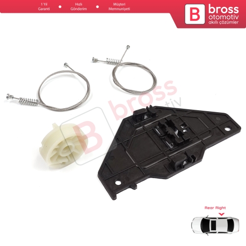 Citroen C4 Picasso Grand Picasso MK1 2006-2013 için Arka Sağ Cam Kriko Tamir Seti 9682632080