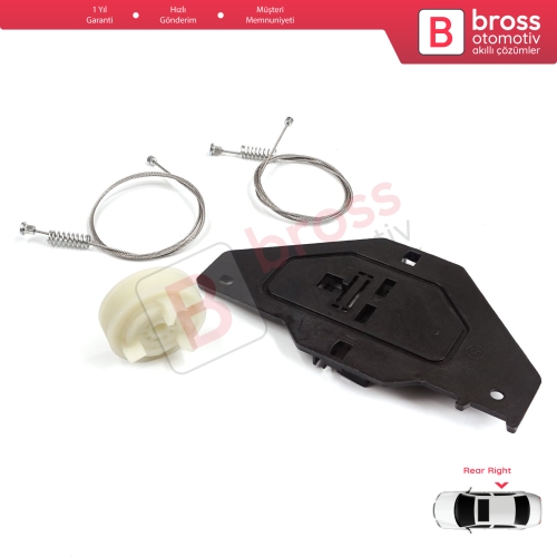 Citroen C4 Picasso Grand Picasso MK1 2006-2013 için Arka Sağ Cam Kriko Tamir Seti 9682632080