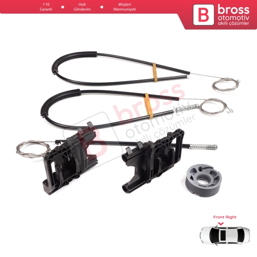 Land Rover Range Rover Sport MK2 L494 2013-2022 LR077817 İçin Ön Sağ Kapı Cam Kriko Tamir Seti
