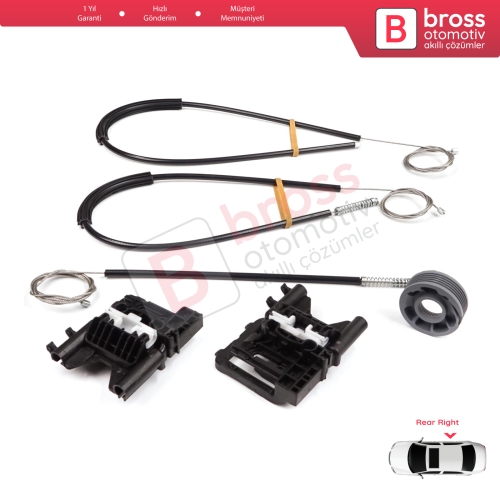 Land Rover Range Rover Sport MK2 L494 2013-2022 LR078870 İçin Arka Sağ Kapı Cam Kriko Tamir Seti
