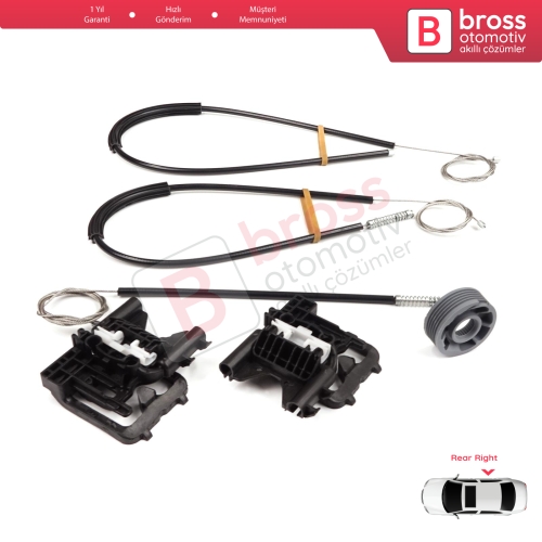 Land Rover Range Rover Sport MK2 L494 2013-2022 LR078870 İçin Arka Sağ Kapı Cam Kriko Tamir Seti
