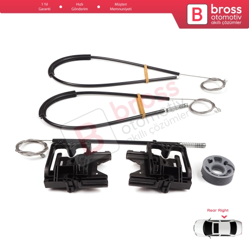 Land Rover Range Rover Sport MK2 L494 2013-2022 LR078870 İçin Arka Sağ Kapı Cam Kriko Tamir Seti