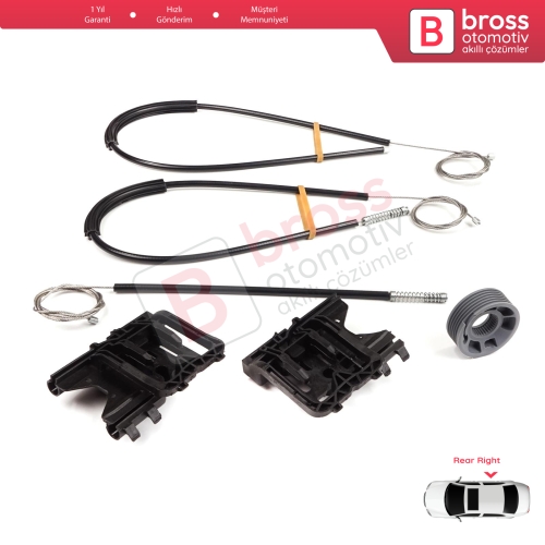 Land Rover Range Rover Sport MK2 L494 2013-2022 LR078870 İçin Arka Sağ Kapı Cam Kriko Tamir Seti