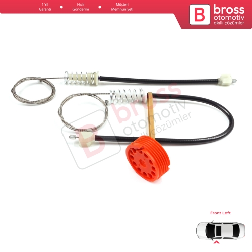 Honda S2000 AP1 AP2 1999-2009 72250-S2A-A03 İçin Sol Kapı Cam Kriko Tamir Seti