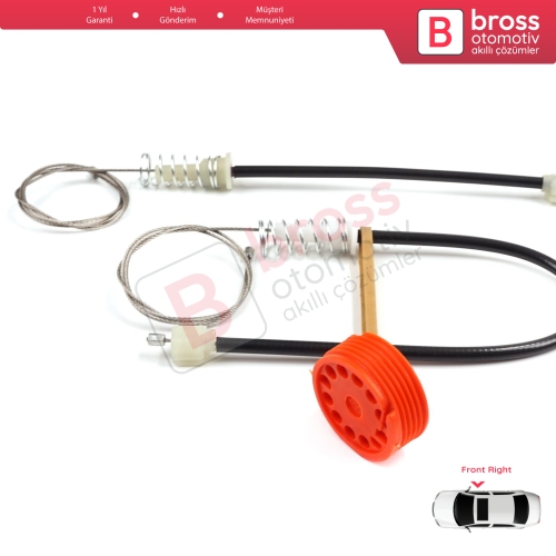 Honda S2000 AP1 AP2 1999-2009 72210-S2A-G02 İçin Sağ Kapı Cam Kriko Tamir Seti