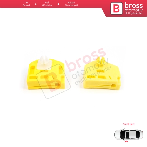 Renault Kangoo MK2 FW KW 2007-2021 Citan W415 807212230R İçin Ön Sol Cam Kriko Tamir Klipsi A+B