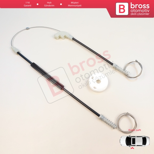 Mitsubishi Carisma DA 1995-2006 4/5 Kapı MR912459 için Ön Sol Cam Kriko Tamir Seti