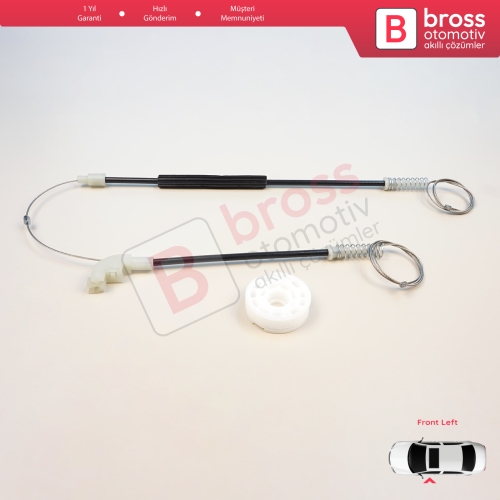 Mitsubishi Carisma DA 1995-2006 4/5 Kapı MR912459 için Ön Sol Cam Kriko Tamir Seti