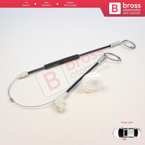 Mitsubishi Carisma DA 1995-2006 4/5 Kapı MR912459 için Ön Sol Cam Kriko Tamir Seti