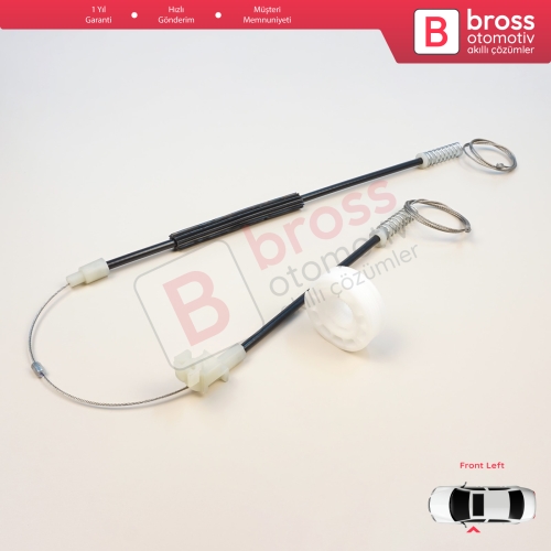 Mitsubishi Carisma DA 1995-2006 4/5 Kapı MR912459 için Ön Sol Cam Kriko Tamir Seti