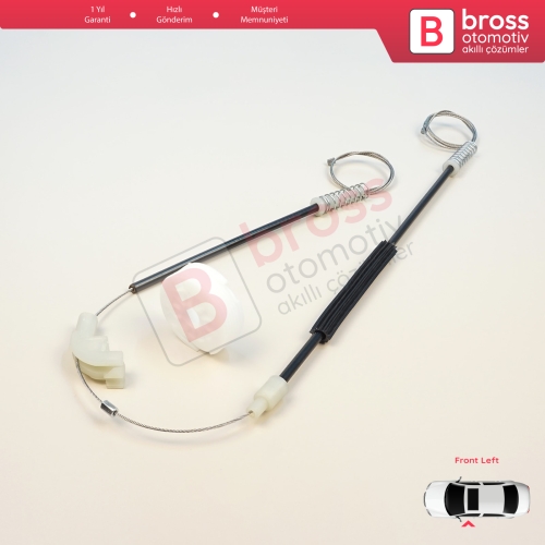 Mitsubishi Carisma DA 1995-2006 4/5 Kapı MR912459 için Ön Sol Cam Kriko Tamir Seti