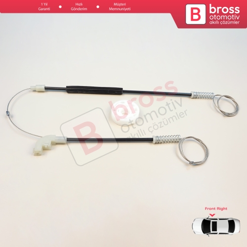 Mitsubishi Carisma DA 1995-2006 4/5 Kapı MR912460 için Ön Sağ Cam Kriko Tamir Seti