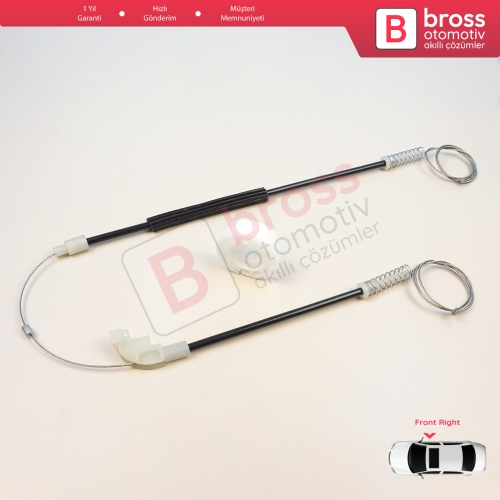 Mitsubishi Carisma DA 1995-2006 4/5 Kapı MR912460 için Ön Sağ Cam Kriko Tamir Seti