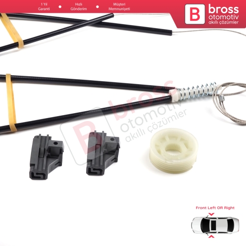 VW Lupo 6E1 6X1 Seat Arosa 6H1 1998-2005 3- Kapı Hatchback 6X0837461 6X0837462 İçin Ön Sol veya Sağ Cam Kriko Tamir Seti