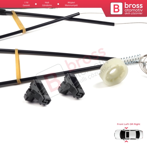 VW Lupo 6E1 6X1 Seat Arosa 6H1 1998-2005 3- Kapı Hatchback 6X0837461 6X0837462 İçin Ön Sol veya Sağ Cam Kriko Tamir Seti