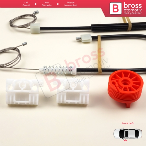 Renault Clio MK3 BR CR KR SB SR 2005-2014 5-Kapı 8200191148 İçin Elektrikli Ön Sol Cam Kriko Tamir Seti