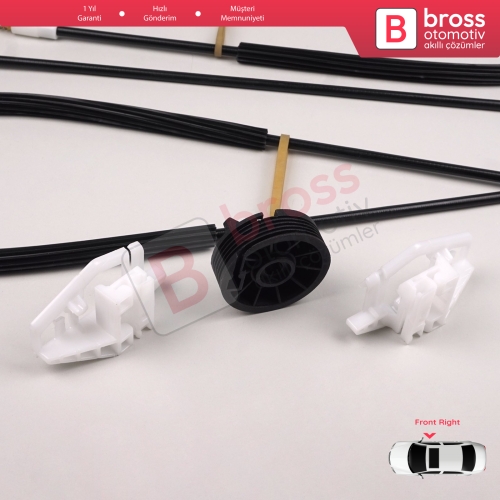 Renault Megane MK2 BM0/1 CM0/1 2002-2009 3-Kapı Hatchback Coupe 8200325137 İçin Elektrikli Sağ Cam Kriko Tamir Seti