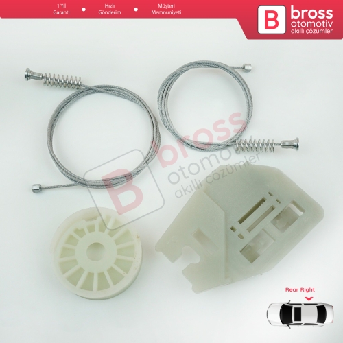 BMW X5 E53 2000-2006 51357125060 İçin Arka Sağ Kapı Cam Kriko Tamir Seti