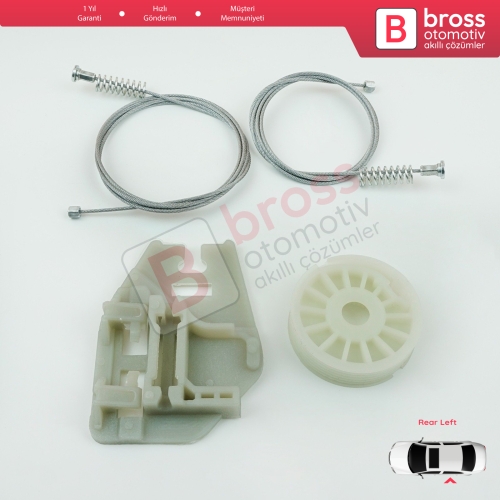 BMW X5 E53 2000-2006 51357125059 İçin Arka Sol Kapı Cam Kriko Tamir Seti