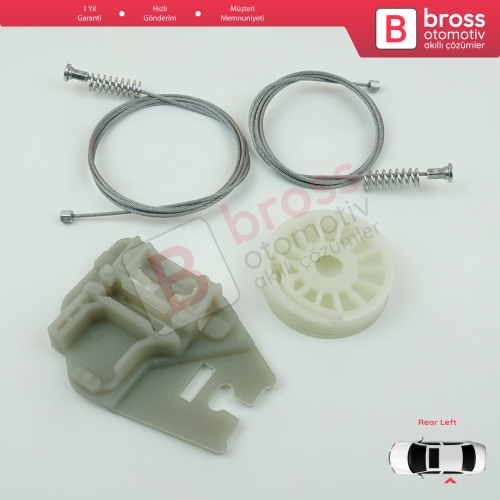 BMW X5 E53 2000-2006 51357125059 İçin Arka Sol Kapı Cam Kriko Tamir Seti