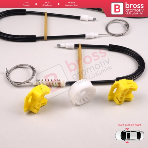 Saab 9-3 MK2 YS3F E50 2002-2015 4/5 Kapı 12755683 12755684 İçin Ön Sağ veya Sol Kapı Cam Kriko Tamir Seti