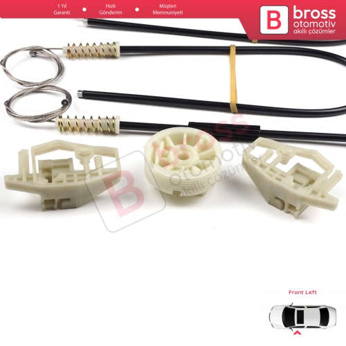 Peugeot 206 206+ 1998-2012 4/5 Kapı 9221E9 9221G0 İçin Elektrikli Ön Sol Kapı Cam Kriko Tamir Seti