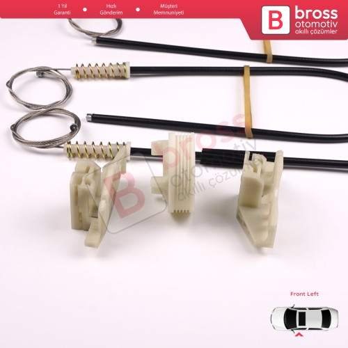 Peugeot 206 206+ 1998-2012 4/5 Kapı 9221E9 9221G0 İçin Elektrikli Ön Sol Kapı Cam Kriko Tamir Seti