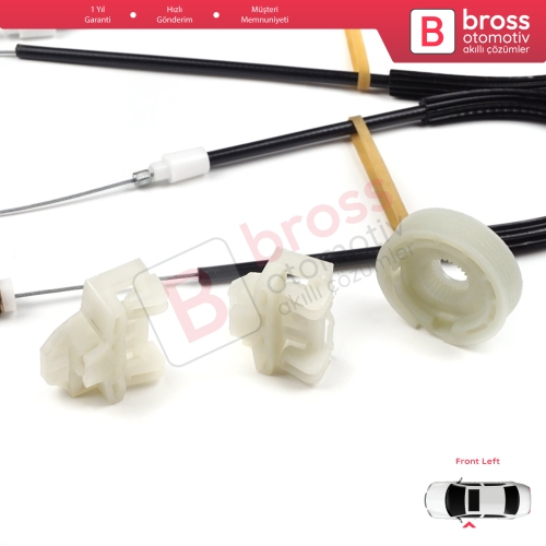 VW Polo MK3 6N1 6N2 Hatchback 1994-2001 4/5 Kapı 6N4837461 İçin Ön Sol Kapı Cam Kriko Tamir Seti