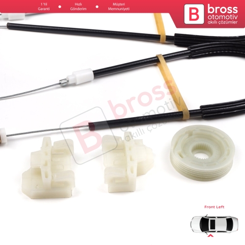 VW Polo MK3 6N1 6N2 Hatchback 1994-2001 4/5 Kapı 6N4837461 İçin Ön Sol Kapı Cam Kriko Tamir Seti