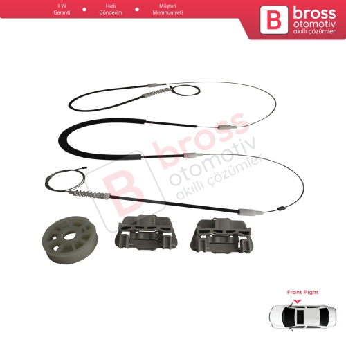 Chrysler 300 2005-2010 Dodge Charger LX 2006-2010 Magnum 2005-2008 5065474AE İçin Ön Sağ Kapı Cam Kriko Tamir Seti