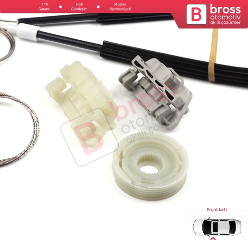 Ford Focus MK1 1998-2005 4/5 Kapı Hatchback Sedan Wagon 1331614 İçin Ön Sol Kapı Cam Kriko Tamir Seti
