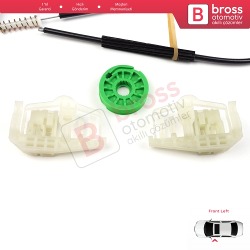BMW 3 Serisi E46 Compact 2001-2005 2/3 Kapı 51338251351 İçin Elektrikli Sol Cam Kriko Tamir Seti