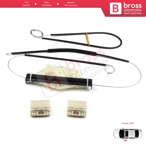VW Touareg MK1 7L Porsche Cayenne 9PA 955 957 2002-2010 7L0837461 İçin Elektrikli Ön Sol Cam Kriko Tamir Seti