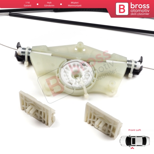 VW Touareg MK1 7L Porsche Cayenne 9PA 955 957 2002-2010 7L0837461 İçin Elektrikli Ön Sol Cam Kriko Tamir Seti