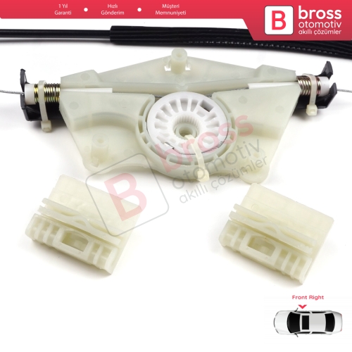 VW Touareg MK1 7L Porsche Cayenne 9PA 955 957 2002-2010 7L0837462 İçin Elektrikli Ön Sağ Cam Kriko Tamir Seti