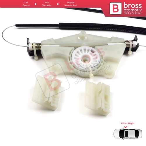 VW Touareg MK1 7L Porsche Cayenne 9PA 955 957 2002-2010 7L0837462 İçin Elektrikli Ön Sağ Cam Kriko Tamir Seti
