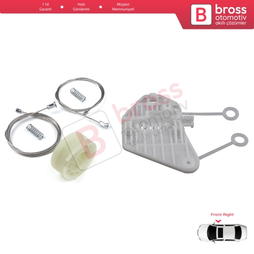 Smart Fortwo MK1 450 1998-2007 2/3-Kapı HB Coupe Cabrio Convertible C0002702V001 İçin Elektrikli Sağ Cam Kriko Tamir Seti