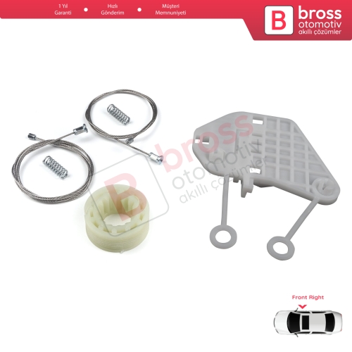 Smart Fortwo MK1 450 1998-2007 2/3-Kapı HB Coupe Cabrio Convertible C0002702V001 İçin Elektrikli Sağ Cam Kriko Tamir Seti
