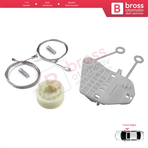 Smart Fortwo MK1 450 1998-2007 2/3-Kapı HB Coupe Cabrio Convertible C0002702V001 İçin Elektrikli Sağ Cam Kriko Tamir Seti