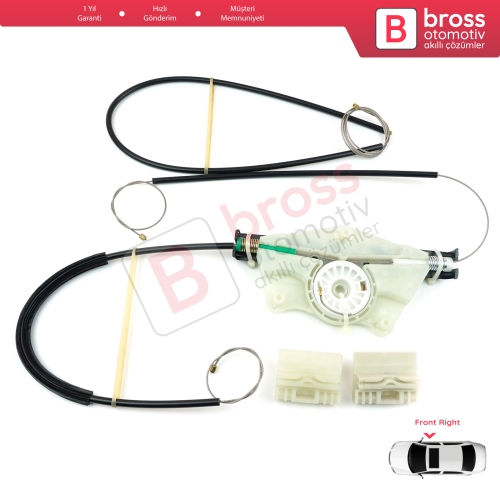 VW Touareg MK1 7L Porsche Cayenne 9PA 955 957 2002-2010 7L0837462 İçin Elektrikli Ön Sağ Cam Kriko Tamir Seti