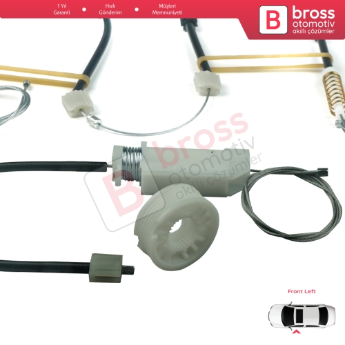 Mercedes CLS Class C219 W219 2004-2011 A2197200746 İçin Ön Sol Cam Kriko Tamir Seti