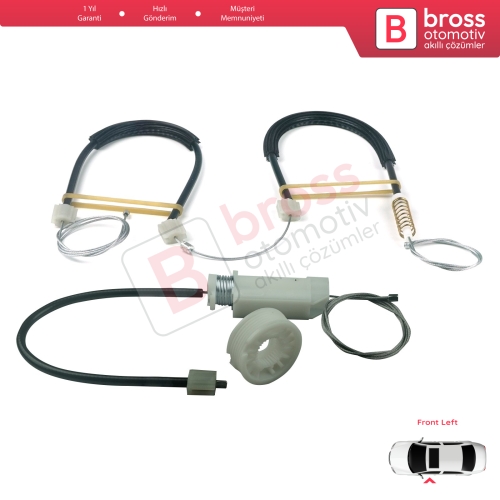 Mercedes CLS Class C219 W219 2004-2011 A2197200746 İçin Ön Sol Cam Kriko Tamir Seti