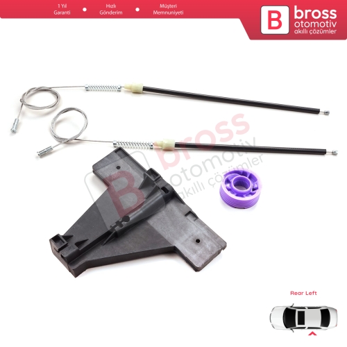 Audi A3 MK2 8P 8PA 8P1 2003-2013 4/5 Kapı 8P4839461 İçin Arka Sol Cam Kriko Tamir Seti