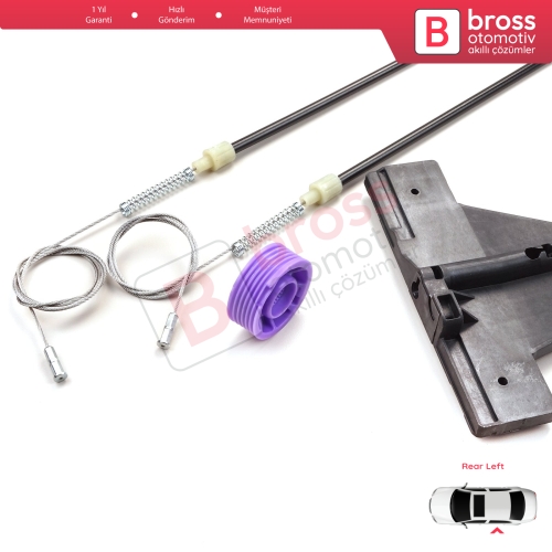 Audi A3 MK2 8P 8PA 8P1 2003-2013 4/5 Kapı 8P4839461 İçin Arka Sol Cam Kriko Tamir Seti