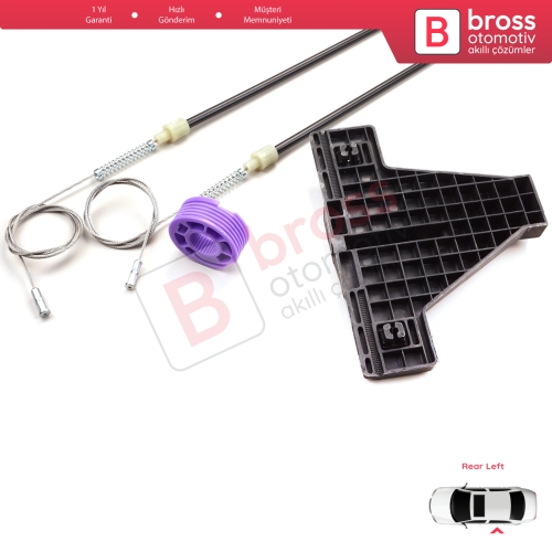 Audi A3 MK2 8P 8PA 8P1 2003-2013 4/5 Kapı 8P4839461 İçin Arka Sol Cam Kriko Tamir Seti