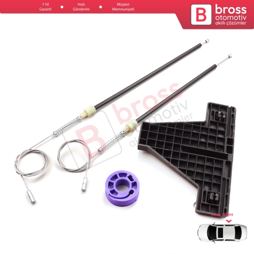 Audi A3 MK2 8P 8PA 8P1 2003-2013 4/5 Kapı 8P4839462 İçin Arka Sağ Cam Kriko Tamir Seti