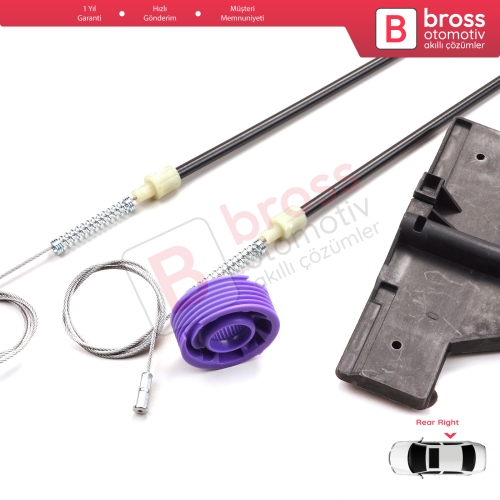 Audi A3 MK2 8P 8PA 8P1 2003-2013 4/5 Kapı 8P4839462 İçin Arka Sağ Cam Kriko Tamir Seti